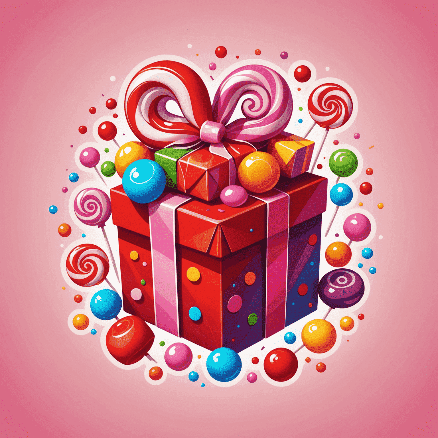 SweetBonanza logo featuring a stylized candy or gift box with vibrant red and pink colors