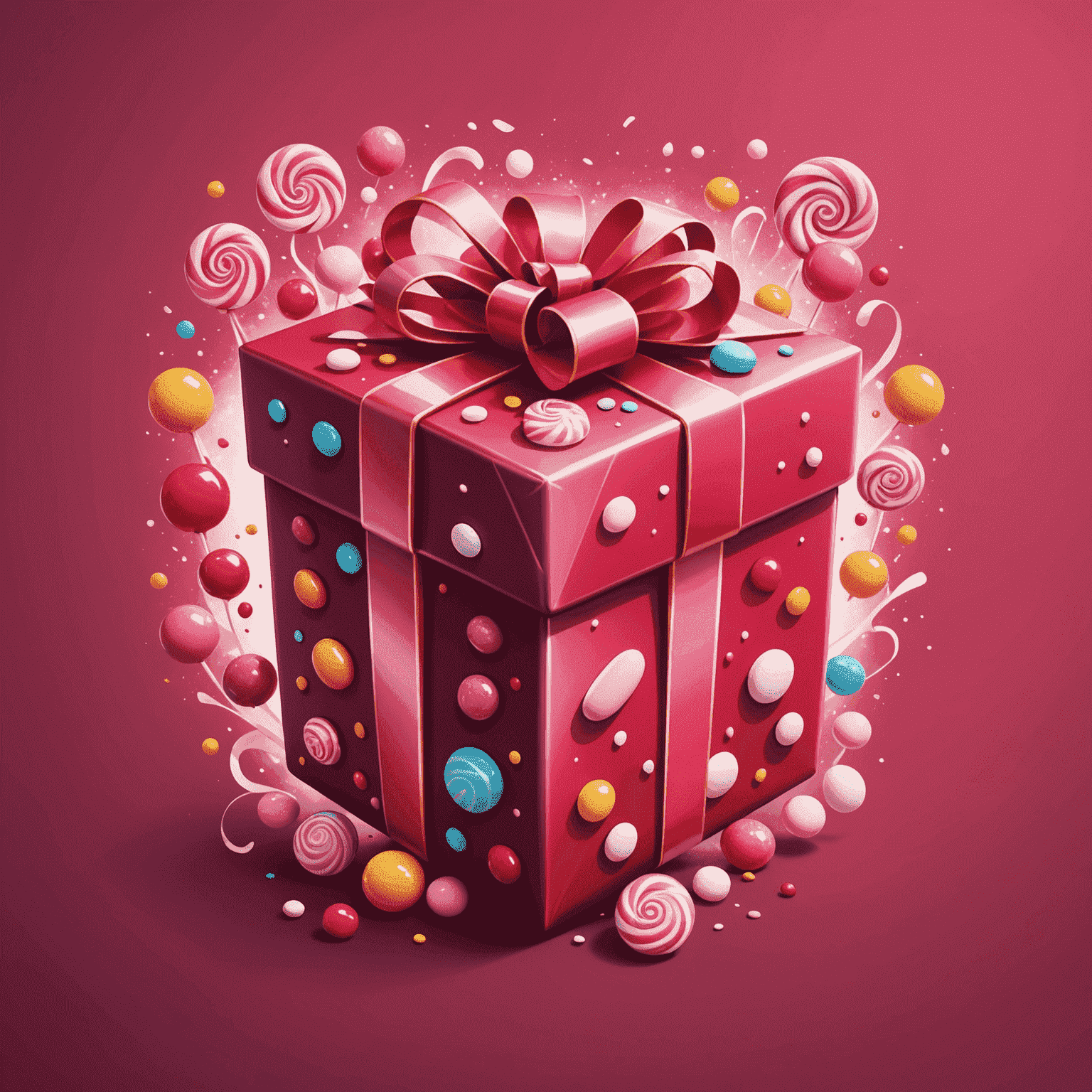 SweetBonanza logo featuring a stylized candy or gift box with vibrant red and pink colors