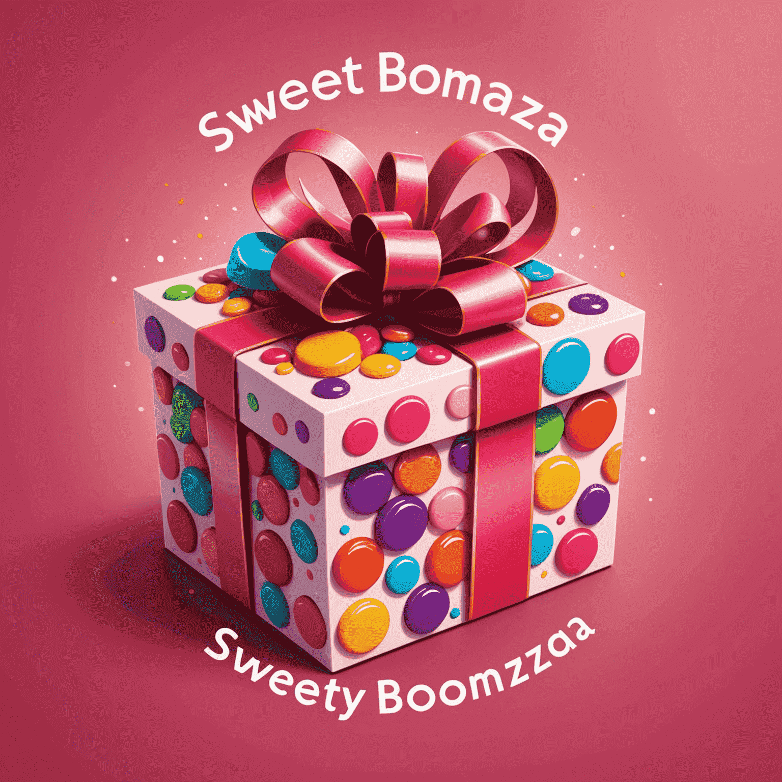 SweetBonanza logo featuring a stylized candy or gift box with vibrant red and pink colors