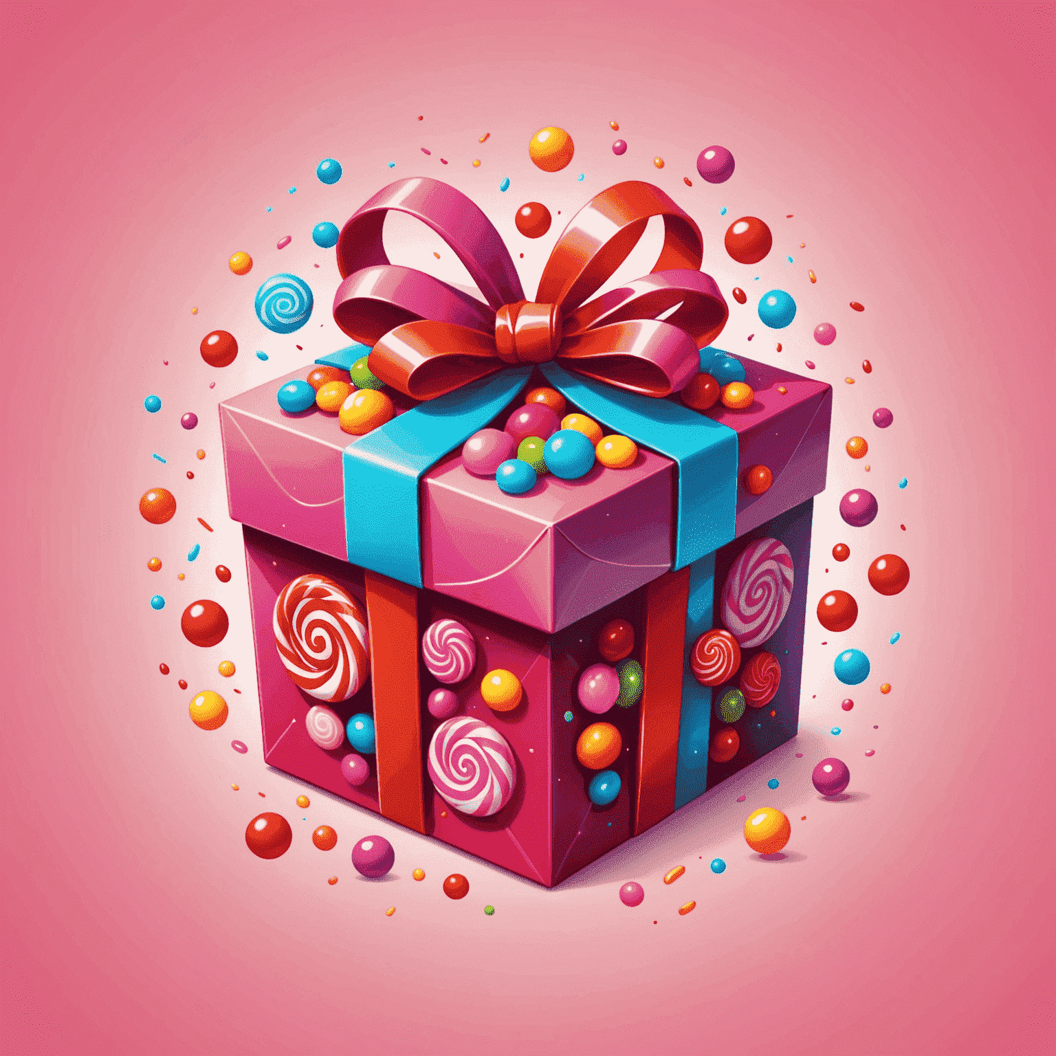 SweetBonanza logo featuring a stylized candy or gift box with vibrant red and pink colors