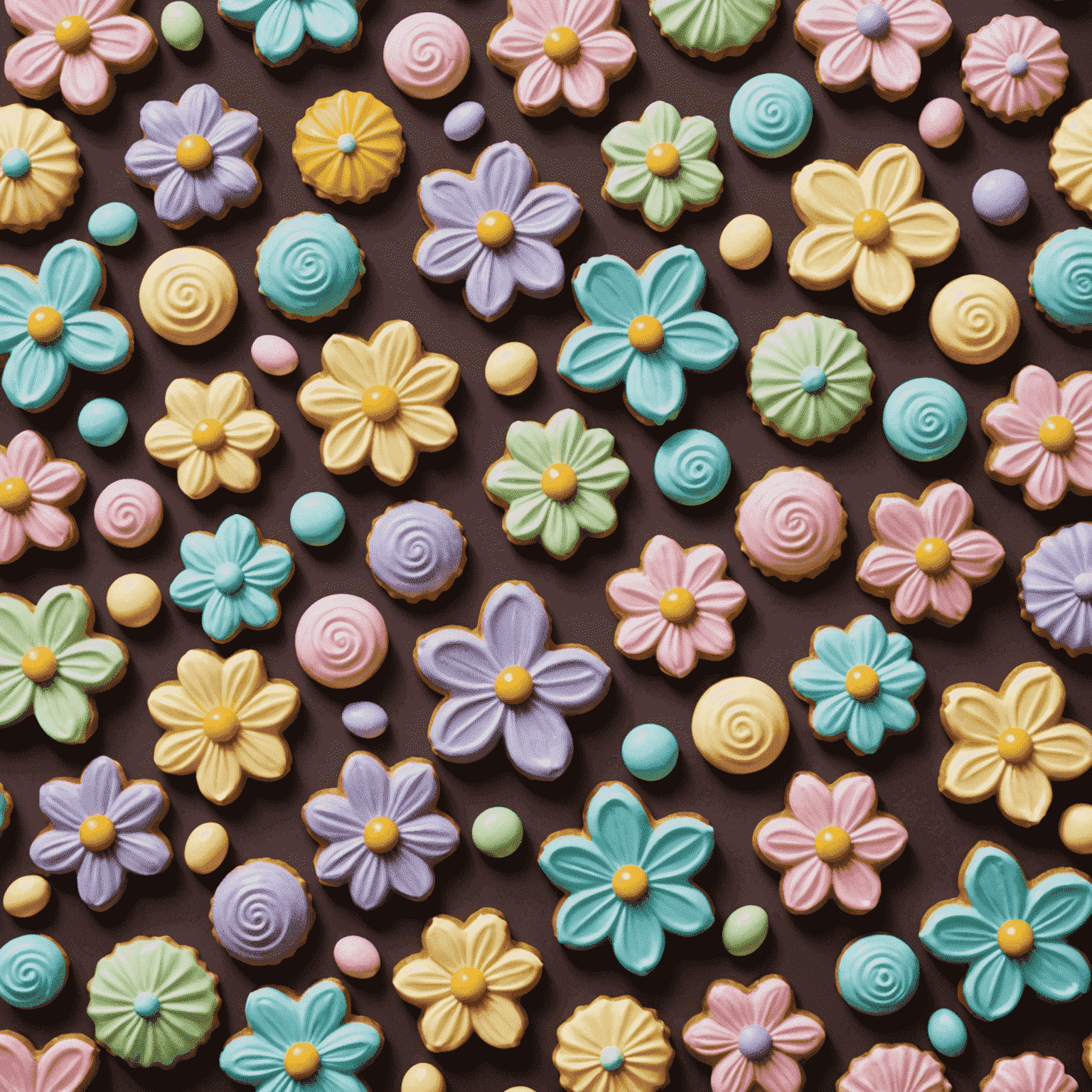 Spring Blossoms Collection featuring pastel-colored chocolates and candies shaped like flowers and butterflies