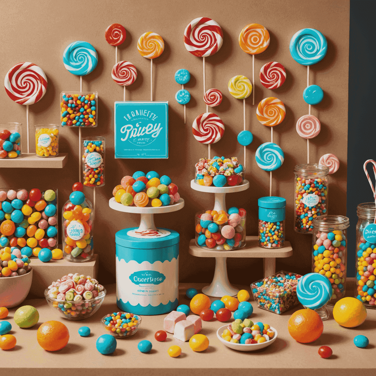 A showcase of interactive candy products, including DIY candy kits, augmented reality packaging, and customizable sweet treats